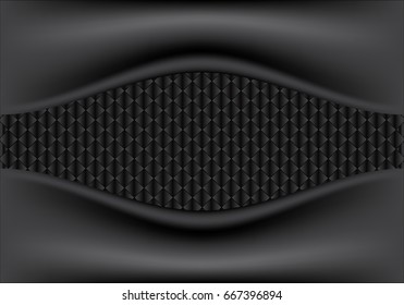 Abstract dark gray curve overlap square pattern design creative background texture vector illustration.