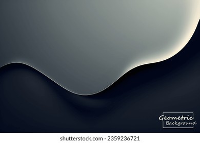 Abstract dark gray geometric background. Dynamic shapes composition. Vector illustration.