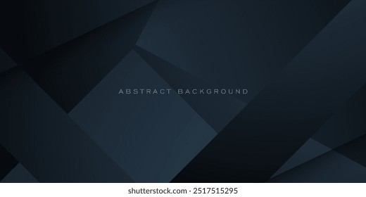 Abstract dark gray overlap background template vector with simple shape papercut pattern. Dark background with shadow design. Eps10 vector