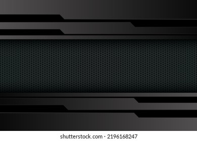 capas abstractas de cota de solapamiento de gris oscuro con fondo de textura de círculo. vector eps10