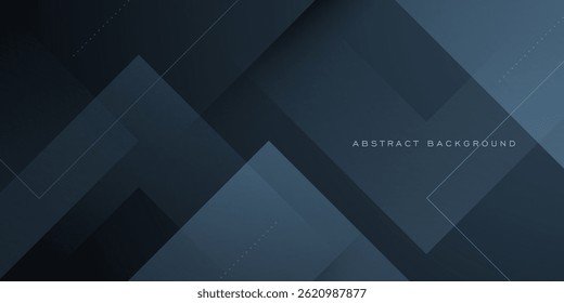 Abstract dark gray overlap square background. Simple and trendy shapes pattern with shadow and lines. Eps10 vector