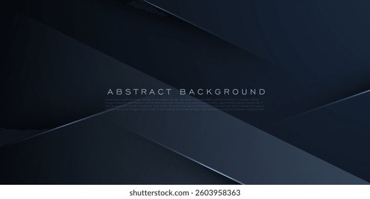 Abstract dark gray papercut realistic 3D background. Simple overlap shapes pattern with shadow and lights. Eps10 vector