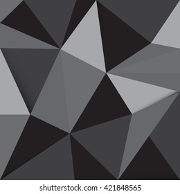abstract dark gray polygonal illustration background vector