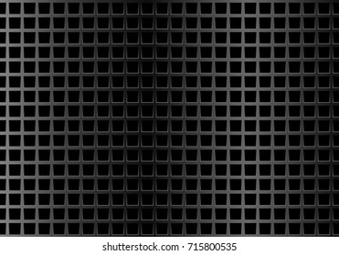 Abstract dark gray square mesh background texture vector illustration.