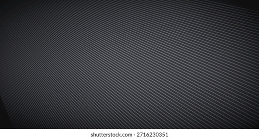 Fundo de textura de pinstripe vertical cinza escuro abstrato. Design moderno e criativo na moda em ilustração vetorial