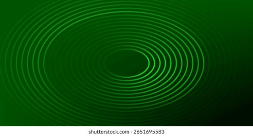 Abstract dark green background with circle lines