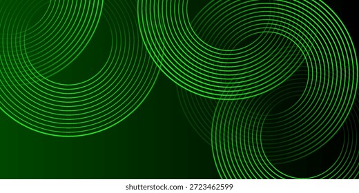 Abstractas fondo verde oscuro con líneas circulares
