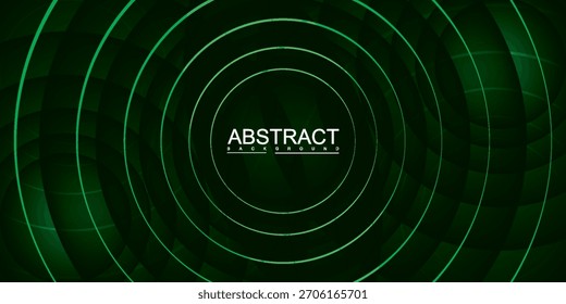 Fondo verde oscuro Abstractas con círculo verde claro concéntrico