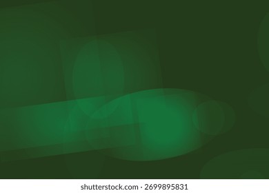 Un fondo verde oscuro abstracto con Formas geométricas superpuestas y Gradientes, creando una sensación digital moderna.
