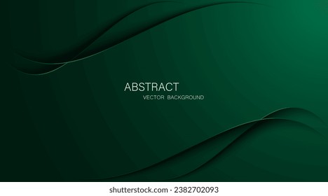 Abstract dark green background with green glowing lines, free space for design.	 - Shutterstock ID 2382702093