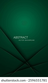Abstract dark green background with green glowing lines, free space for design.	