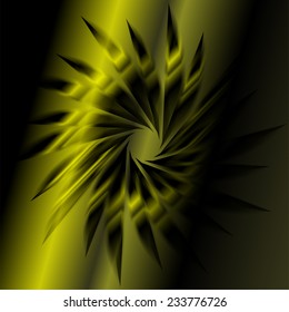 Abstract dark green background with spiral movement