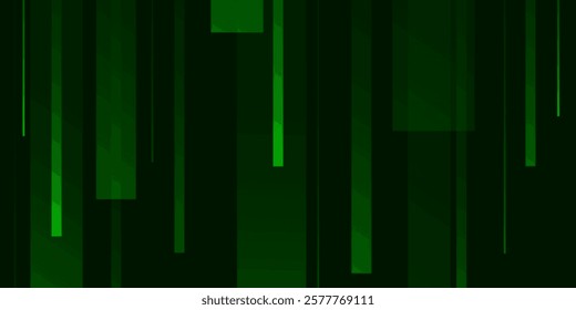Abstract dark green background with stripes. Vector illustration