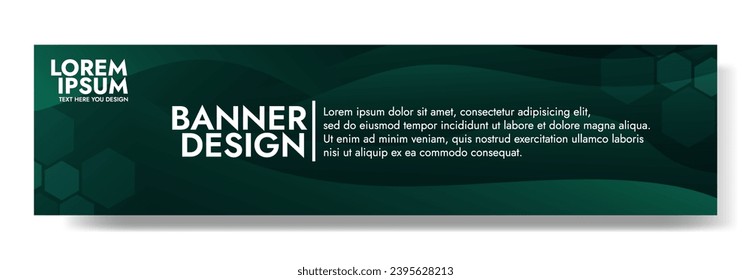 Abstract dark green banner color with a unique wavy design. It is ideal for creating eye catching headers, promotional banners, and graphic elements with a modern and dynamic look.