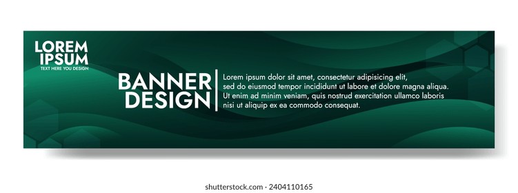 Abstract dark green banner color with a unique wavy design. It is ideal for creating eye catching headers, promotional banners, and graphic elements with a modern and dynamic look.