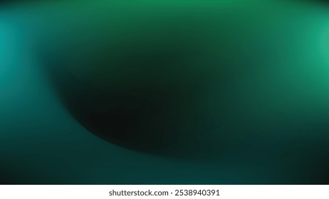 Abstractas fondo degradado azul verde oscuro con fondo negro. Curva verde y azul brillante con agujero negro en el medio. Ilustración vectorial