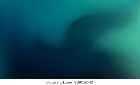 Abstract dark green blurred gradient fluid background design wallpaper template with dynamic color, vector illustration