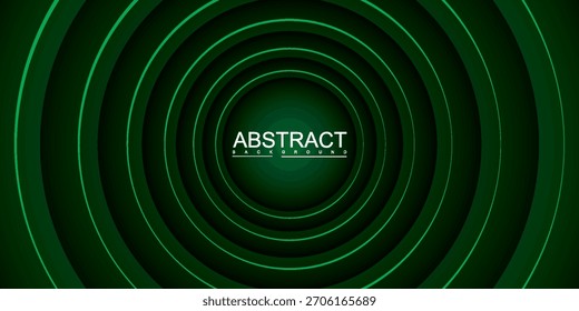 Círculos concéntricos Abstractas de color verde oscuro con contornos de color verde claro