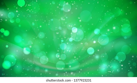Abstract Dark Green Defocused Lights Background Vector