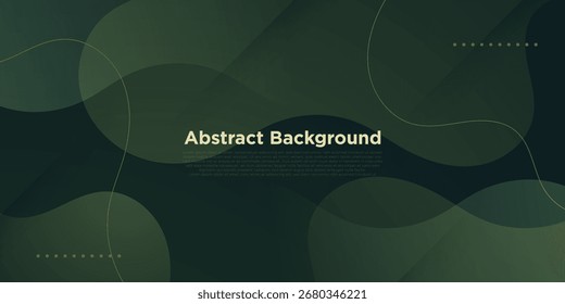 Abstract dark green fluid pattern background concept. Simple wave shapes element background. EPS10 Vector