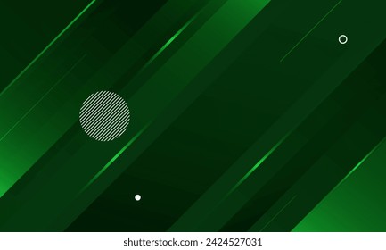 Abstract dark green futuristic background. Dynamic shapes composition. Vector illustration