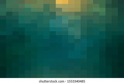 Abstract Dark Green geometric Background, Creative Design Templates. Pixel art Grid Mosaic, 8 bit vector background.