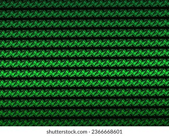 Abstrakter, dunkelgrüner geometrischer Hintergrund. Dunkelgrüner Luxus-Ornament, mit Linien. Vektorgrafik.