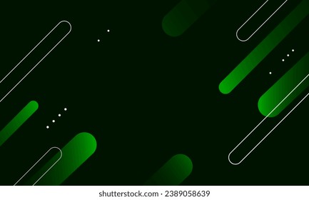Abstract dark green geometric background. Dynamic shapes composition. Vector illustration