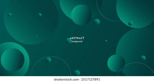 Abstrato verde escuro círculo geométrico gradiente ilustração fundo com aparência 3D e padrão simples. Design fresco e luxuoso.
