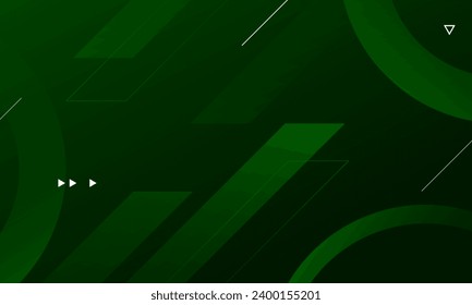 Abstract dark green geometric gradient background. Vector illustration