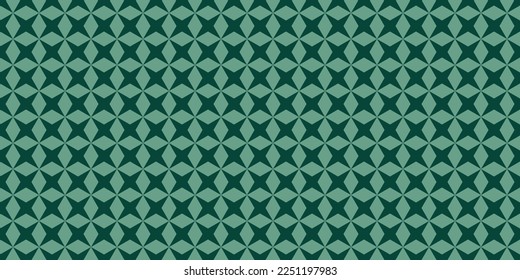 Abstract Dark Green geometric seamless pattern. Repeating background Retro Geometric motif Fabric design Textile swatch Dress man shirt fashion garment wrap allover print. Basic pattern Tile Mosaic