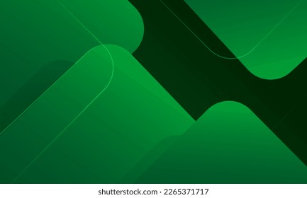 Resumen del fondo de forma geométrica verde oscuro. Composición dinámica de formas. Vector Eps10