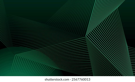 Abstract dark green gradient desktop wallpaper vector. Gradient dark green Digital technology background. Digital Abstract dark green line gradient desktop wallpaper background vector