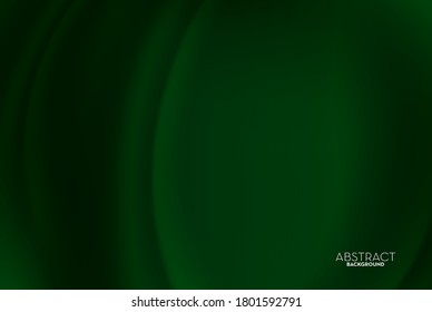 Abstract dark green gradient silk fabric background or silk textile luxury wallpaper backdrop, Vector EPS

