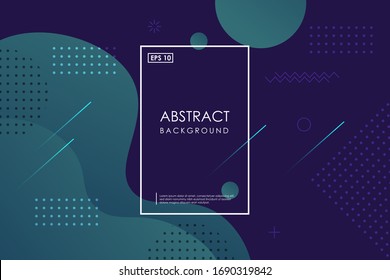 Abstract dark green gradient wavy geometric background modern with colorful style gradient color. landing page, cover page, Eps10 vector