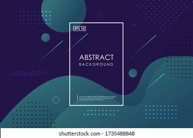 Abstract dark green gradient wavy geometric background modern with colorful style gradient color. landing page, cover page, Eps10 vector