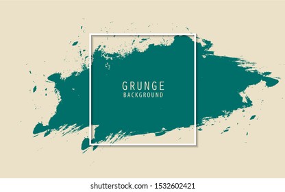 Abstract dark green grunge texture background. Vector graphic design template for use advertising, text message, business, background design