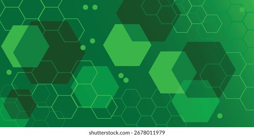 Abstract dark green hexagon background design. modern Vector illustration eps 10