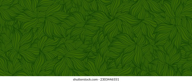 Abstract dark green leaf floral flower pattern vector background illustration