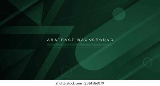 Abstract dark green overlap dynamic background. Triangle pattern element background. Eps10 vector