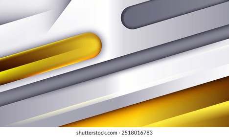 abstract dark green overlap layer with golden line background