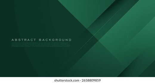 Abstrato verde escuro sobrepor fundo de tema quadrado. Sobrepor padrão de sombra com design de elemento de linha. Vetor Eps10