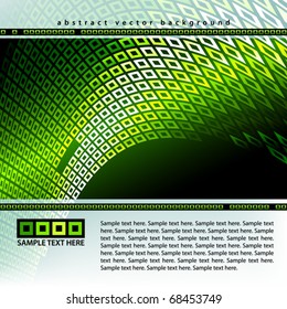 Abstract dark green science template. Vector