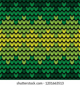 Abstract dark green seamless knitting pattern background