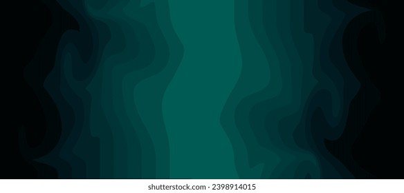 abstract dark green teal deep layer water wave background