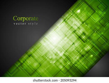 Abstract dark green tech background. Vector design