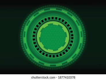 Abstract dark green technical background