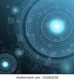 Abstract dark green technology futuristic background, stock vector