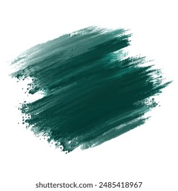 Pincel de acuarela verde oscuro Abstractas sobre fondo blanco