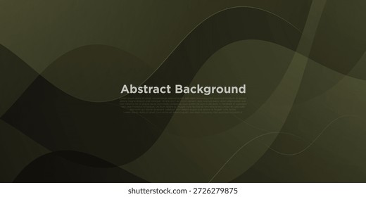 Fundo abstrato da onda verde escura. Design de elemento de conceito de padrão de luxo. Formas simples de recorte de papel estilo de fundo de banner. Vetor Eps10